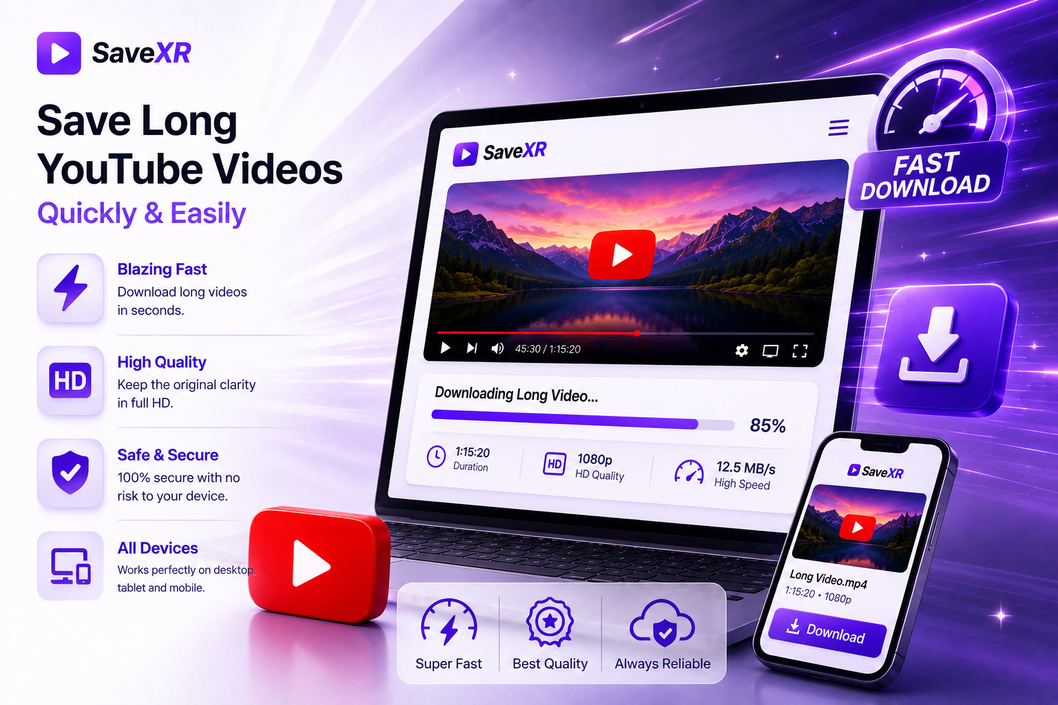 Best YouTube Downloader for Saving Long Videos Quickly
